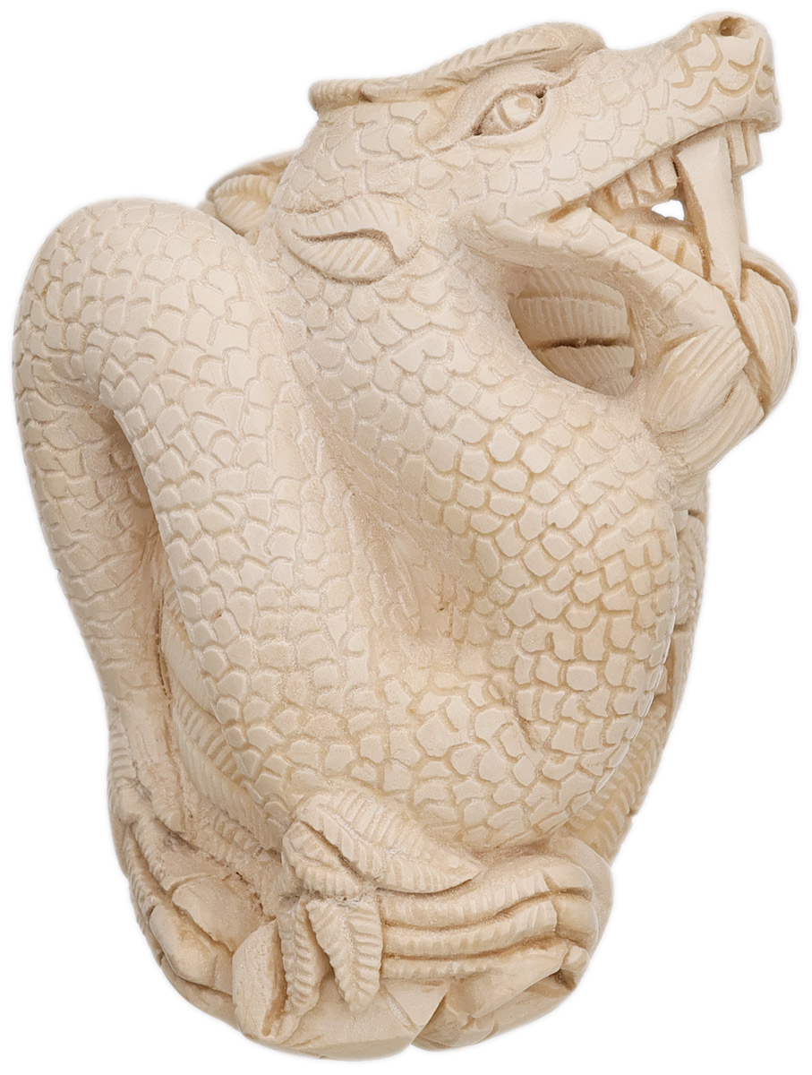 AKB Meerschaum Carved Dragon on Floral Egg (I. Baglan) (with Case)