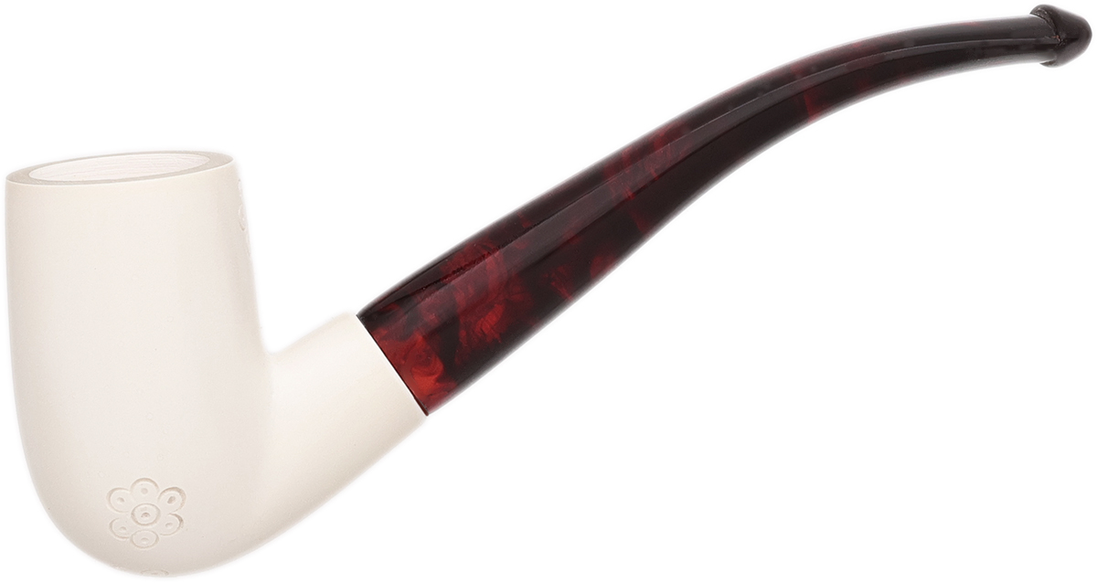 AKB Meerschaum Spot Carved Bent Stack