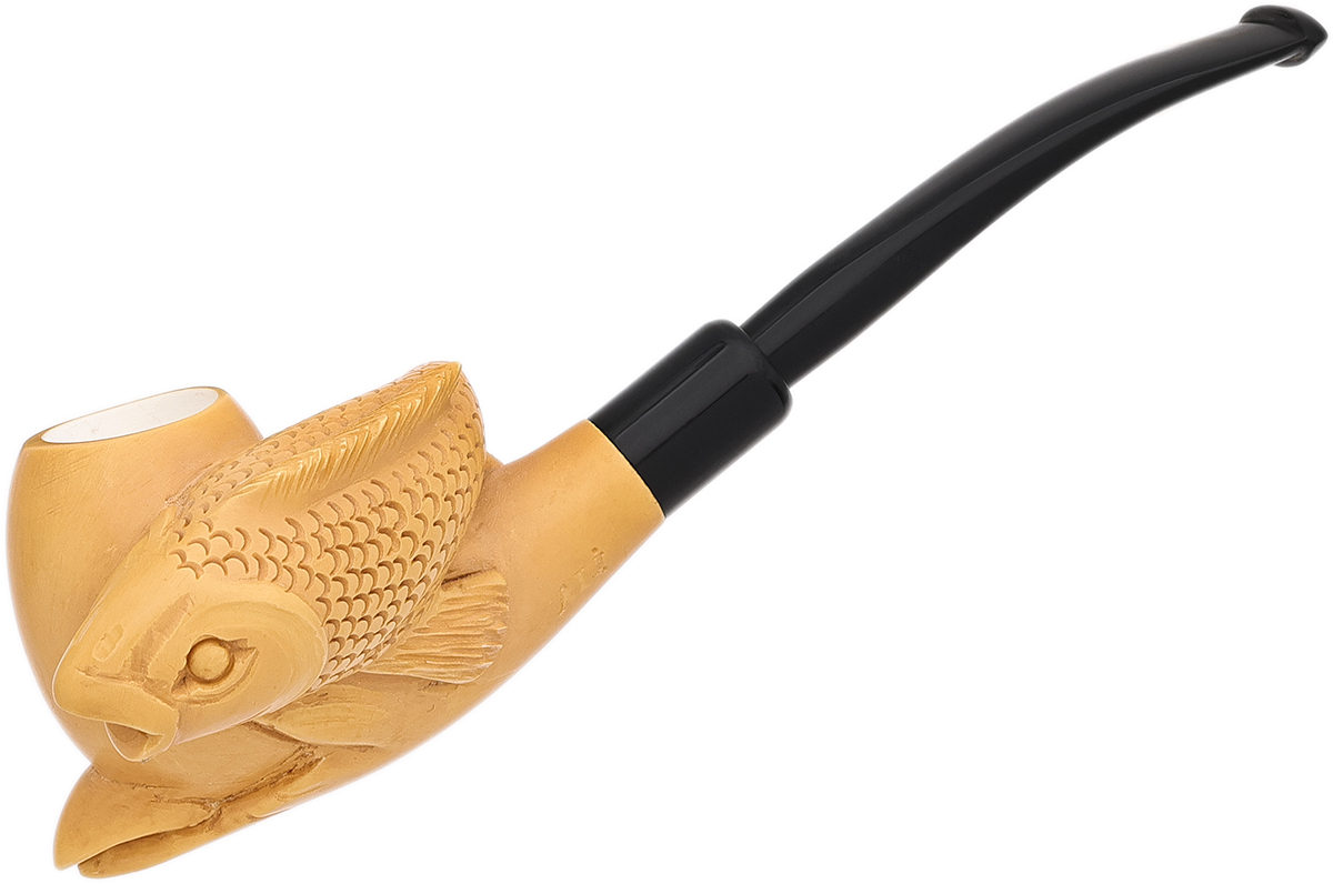 AKB Meerschaum Carved Fish (Ali) (with Case)