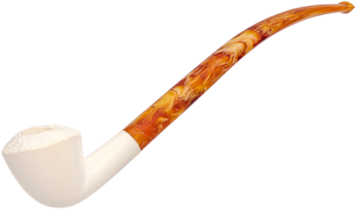 AKB Meerschaum Smooth Bent Dublin Churchwarden (Ali) (with Case)