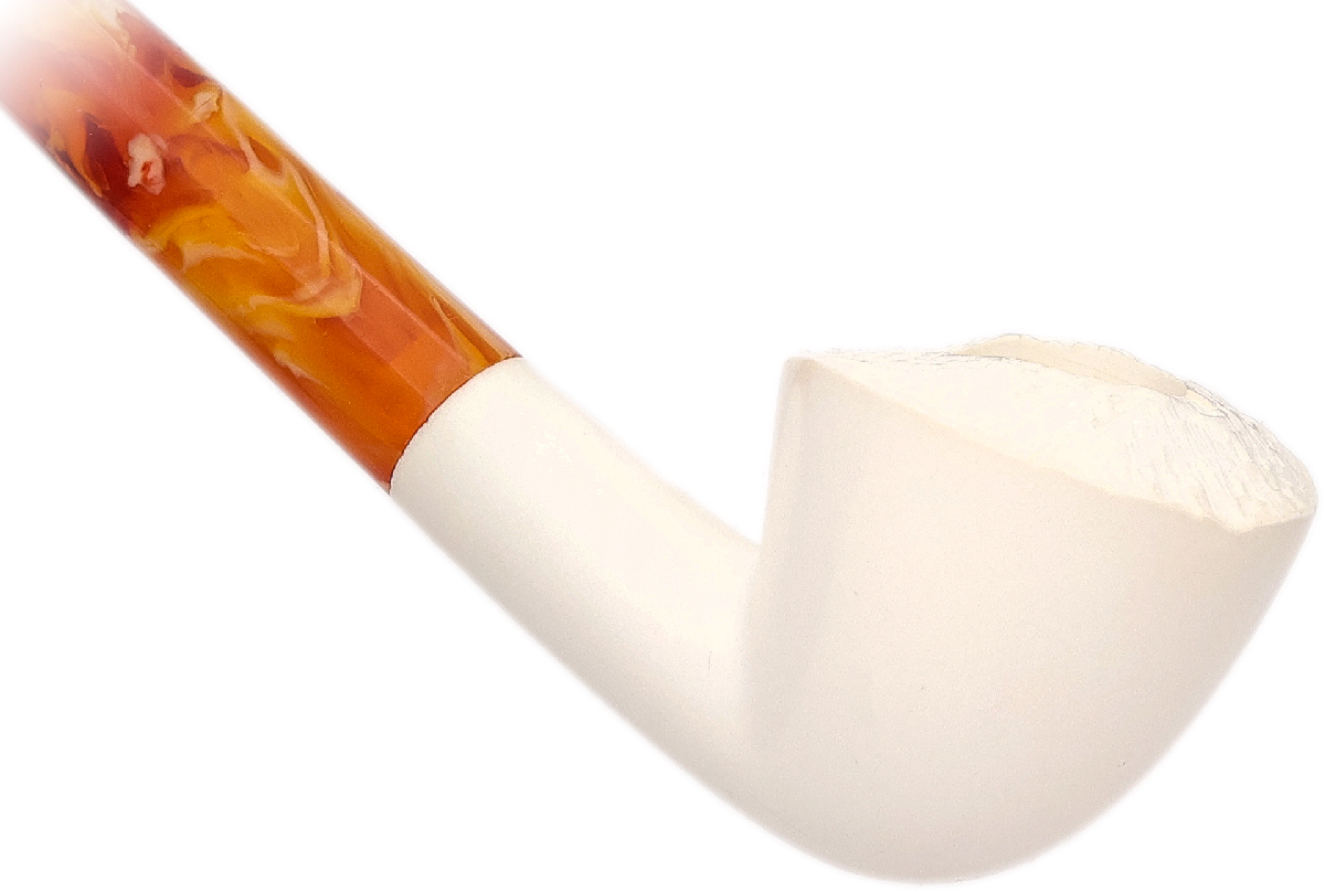 AKB Meerschaum Smooth Bent Dublin Churchwarden (Ali) (with Case)