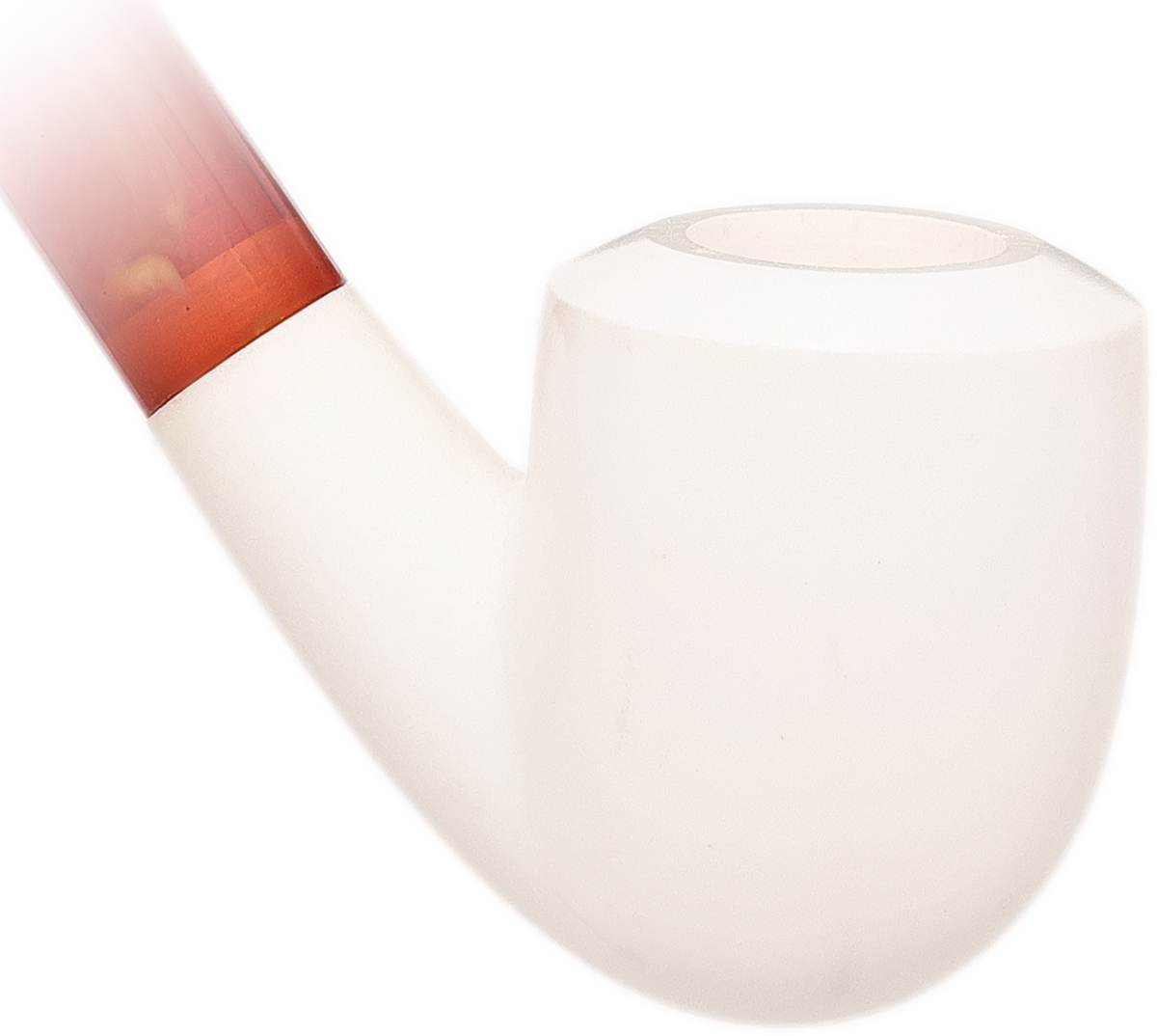 AKB Meerschaum Smooth Bent Billiard Churchwarden (Ali) (with Case)