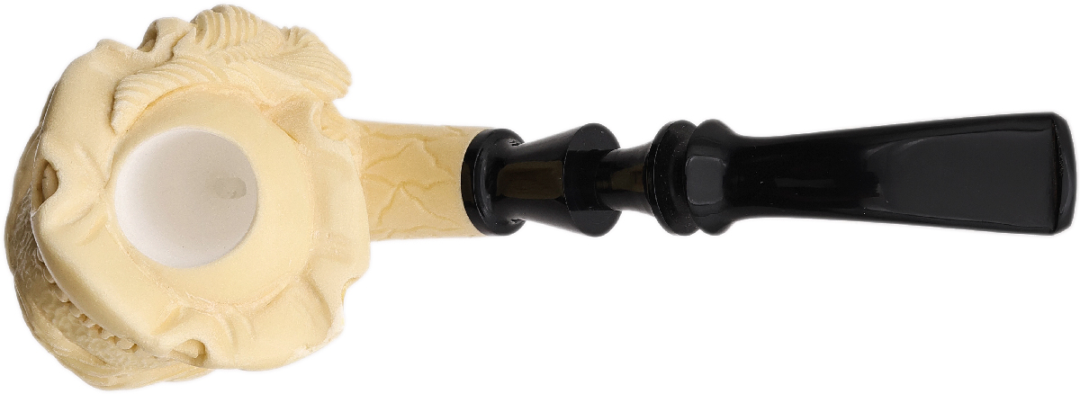 AKB Meerschaum Carved Bearded Man with Hat (Ali) (with Case)