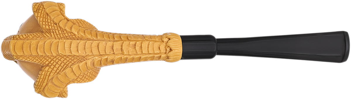 AKB Meerschaum Carved Dragon Claw Holding Spot Carved Egg (Ali) (with Case)