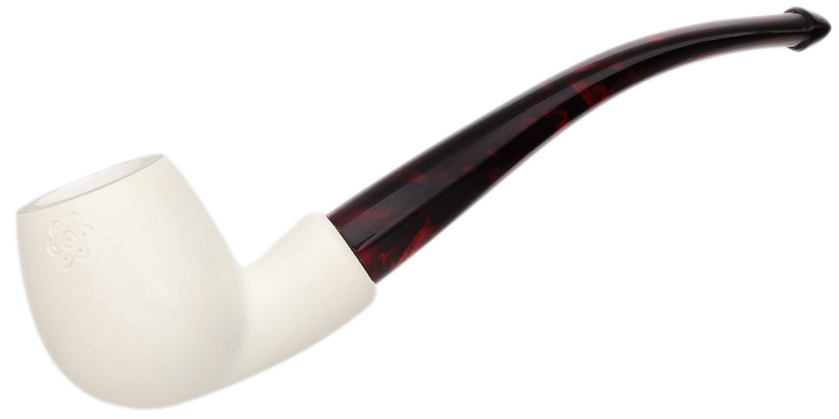 AKB Meerschaum Spot Carved Bent Apple (with Case)
