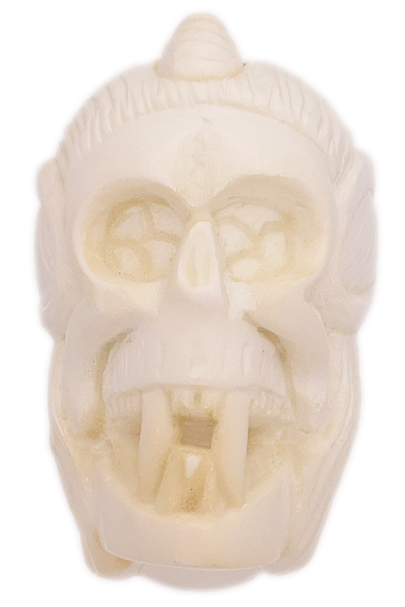 AKB Meerschaum Carved Bat Skull (Selver) (with Case)