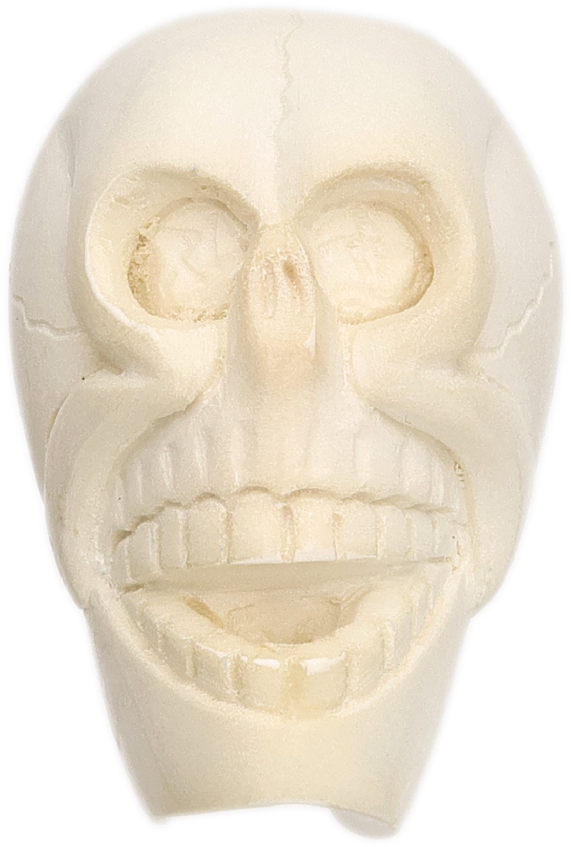 AKB Meerschaum Carved Skull Churchwarden (with Case)