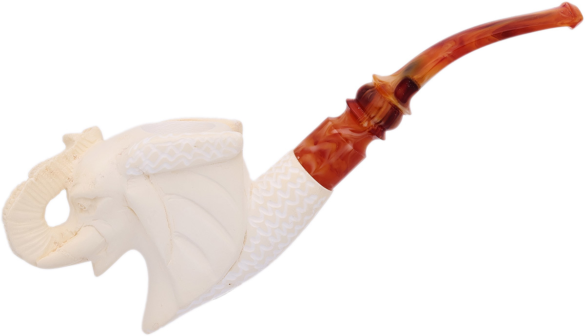 AKB Meerschaum Carved Elephant (with Case)