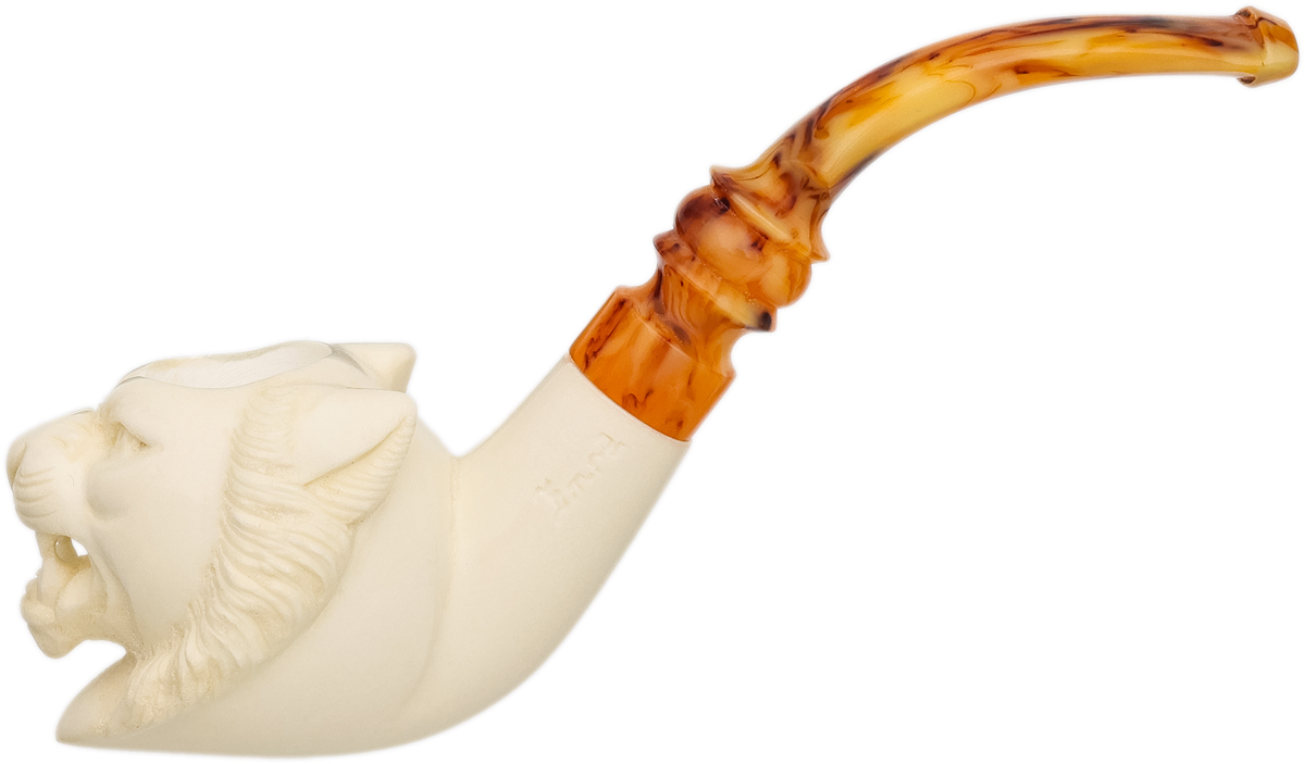AKB Meerschaum Carved Tiger (Emre) (with Case)