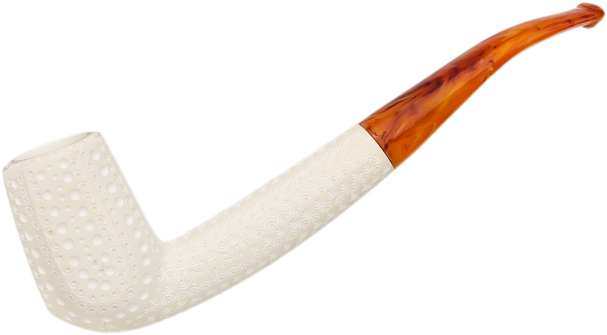 AKB Meerschaum Lattice Paneled Bent Billiard (M. Ali) (with Case)