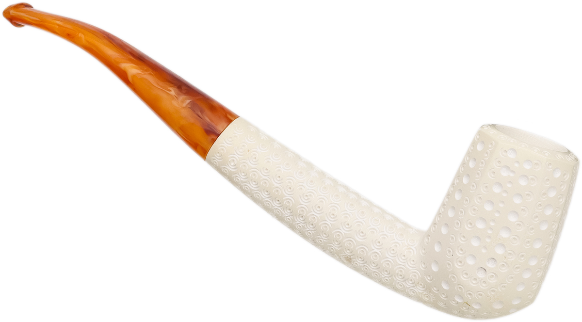 AKB Meerschaum Lattice Paneled Bent Billiard (M. Ali) (with Case)