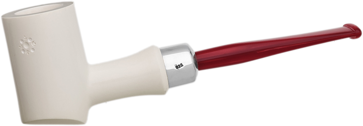 AKB Meerschaum Spot Carved Poker (with Case)