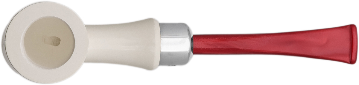 AKB Meerschaum Spot Carved Poker (with Case)