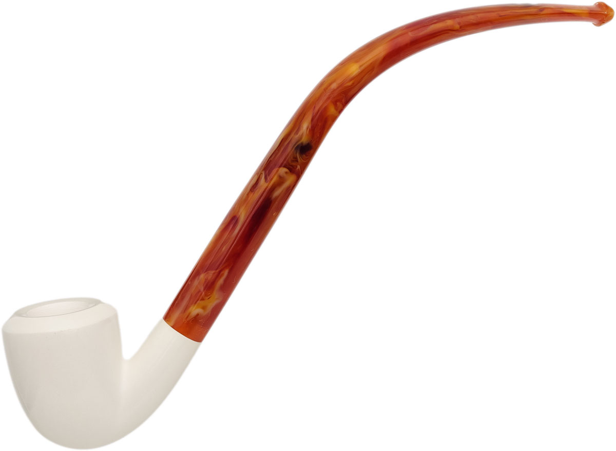 AKB Meerschaum Smooth Bent Dublin Churchwarden (with Case)