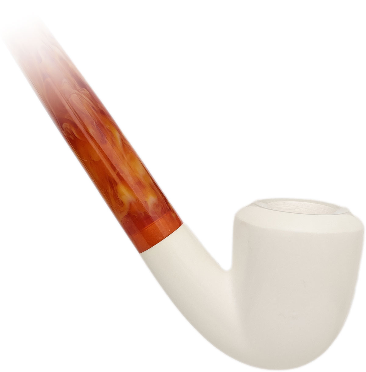 AKB Meerschaum Smooth Bent Dublin Churchwarden (with Case)