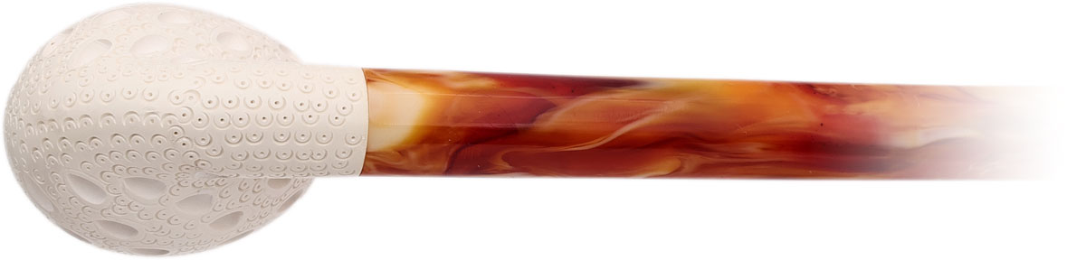 AKB Meerschaum Lattice Bent Egg Churchwarden (with Case)