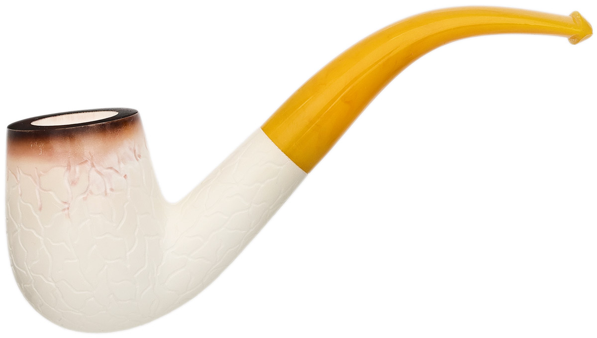 alternative pipe tobacco Rusticated Bent Billiard (with Case) Tobacco Pipe