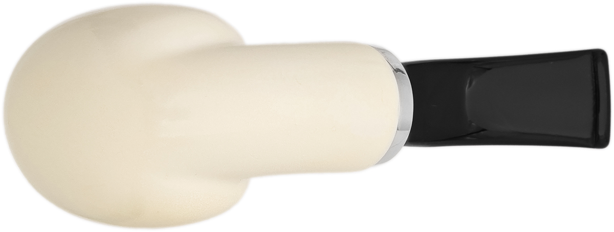 AKB Meerschaum Smooth Reverse Calabash Bent Brandy with Silver (with Case)