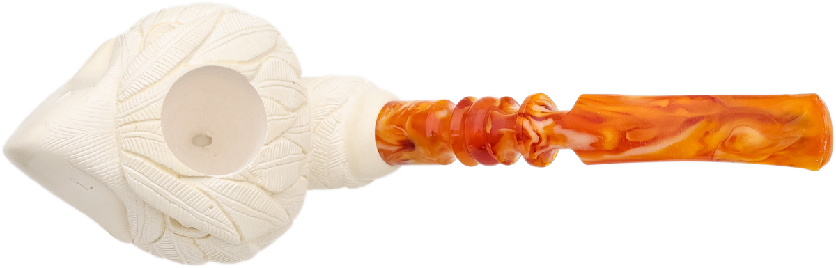AKB Meerschaum Carved Skull in Eagle Head (I. Baglan) (with Case)