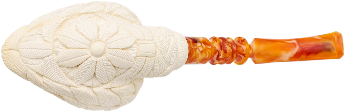 AKB Meerschaum Carved Skull in Eagle Head (I. Baglan) (with Case)