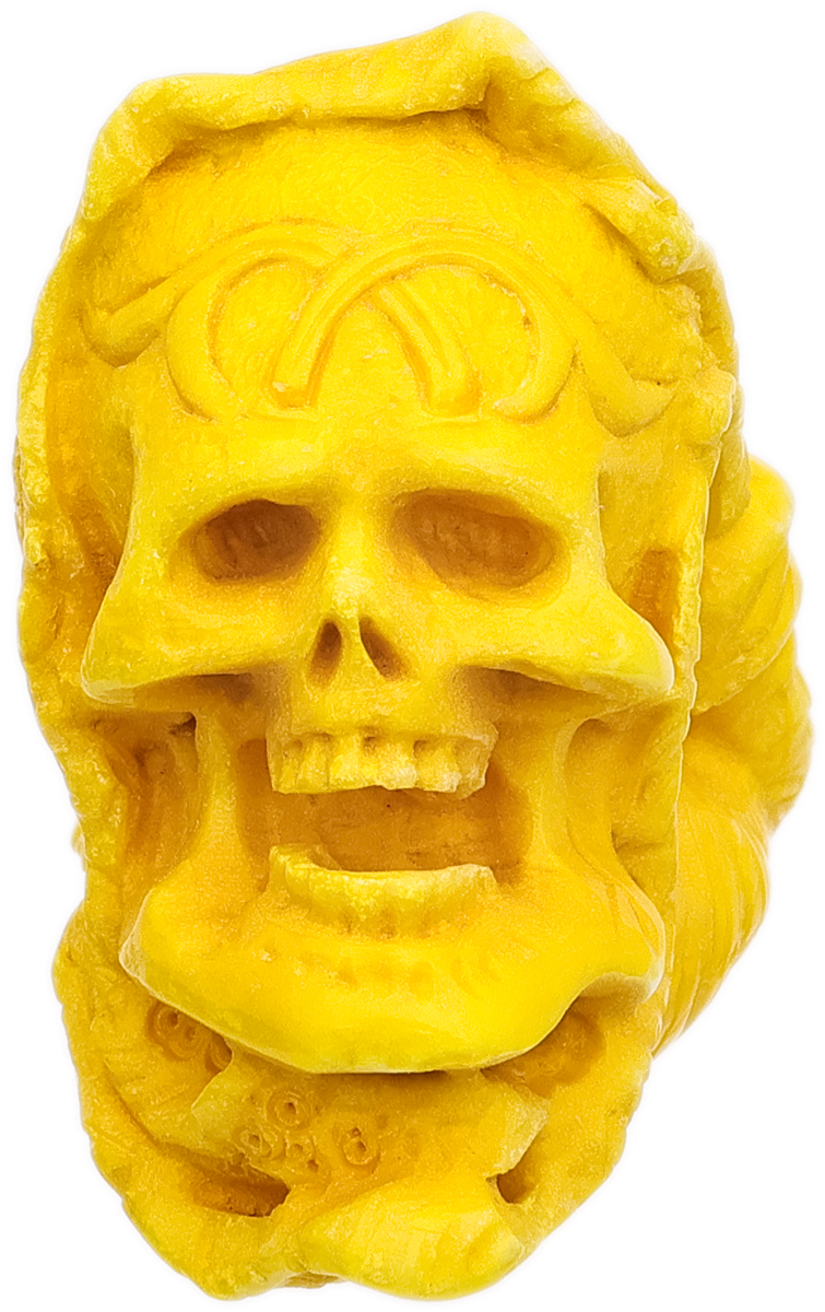 AKB Meerschaum Carved Hooded Skull (Alpaslan) (with Case)