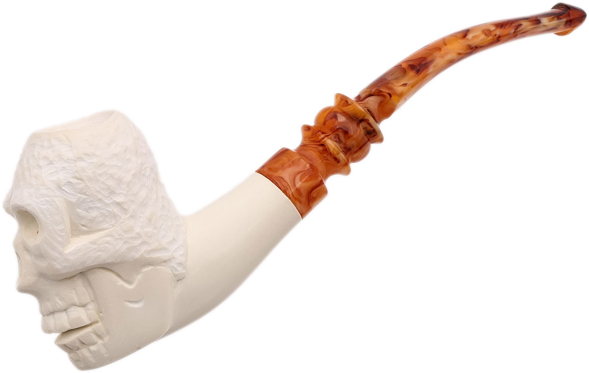 AKB Meerschaum Carved Skull