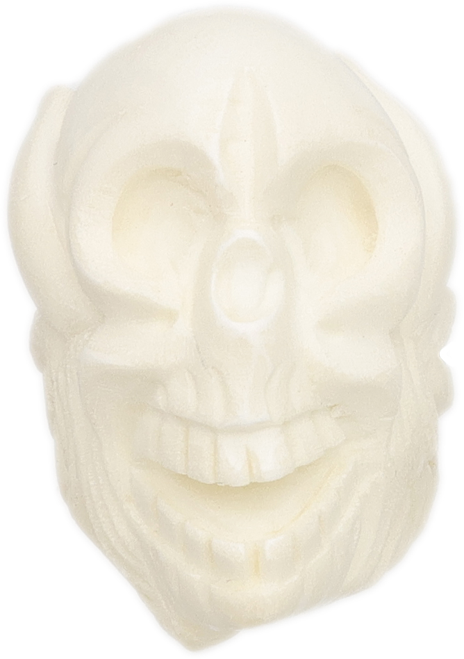 AKB Meerschaum Carved Skull with Horns