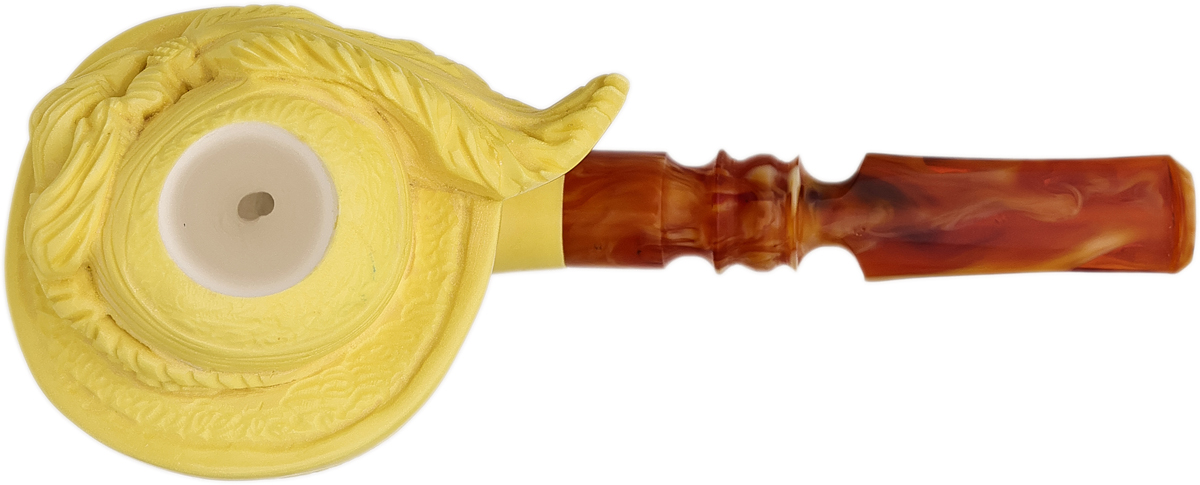 AKB Meerschaum Carved Woman in Hat (Ali) (with Case)
