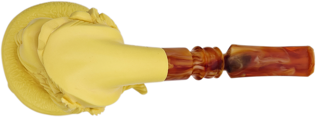 AKB Meerschaum Carved Woman in Hat (Ali) (with Case)