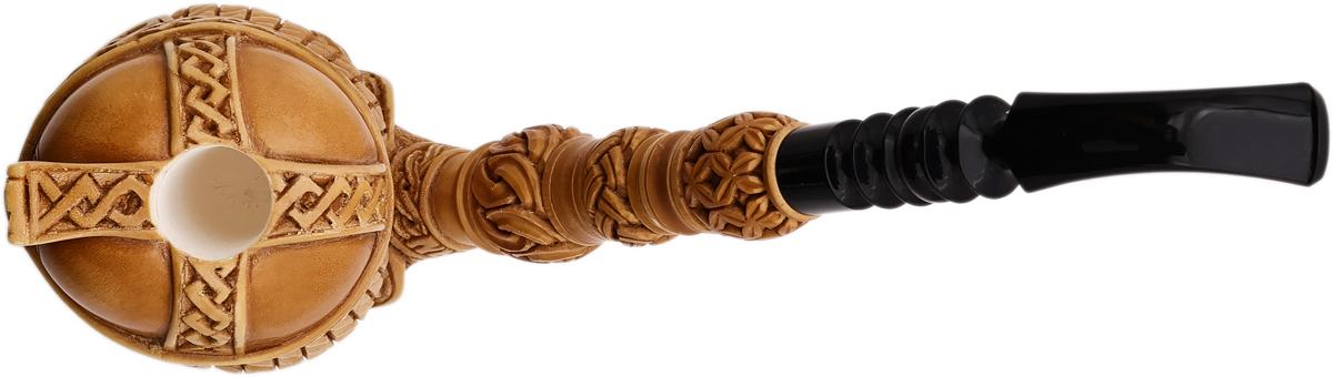 AKB Meerschaum Carved Dwarf with Tamper (Kenan) (with Case)