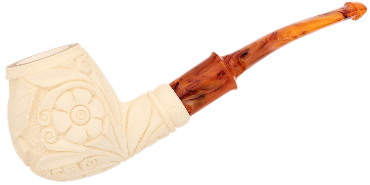 AKB Floral U.S. Air Force Bent Billiard (Yusuf) (with Case) 雕刻 弯式撞球斗