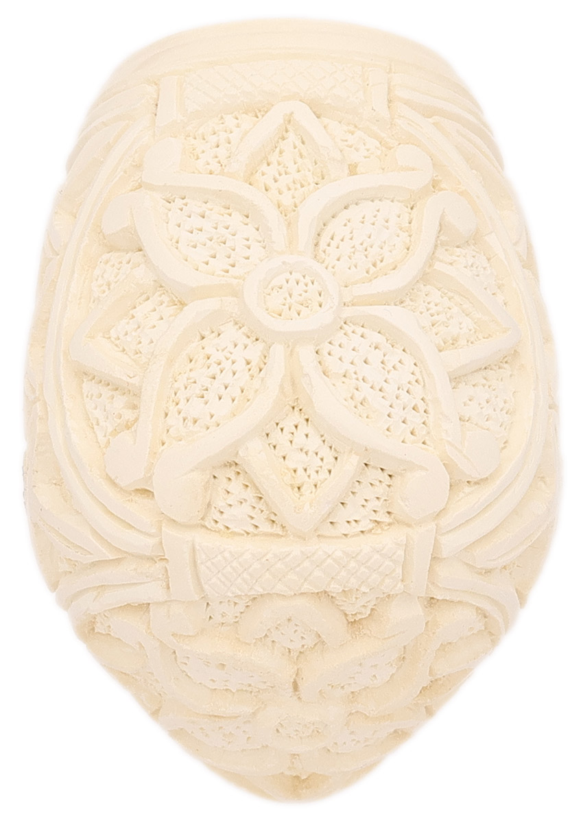 AKB Meerschaum Carved Floral Bent Billiard (Mcinar) (with Case)