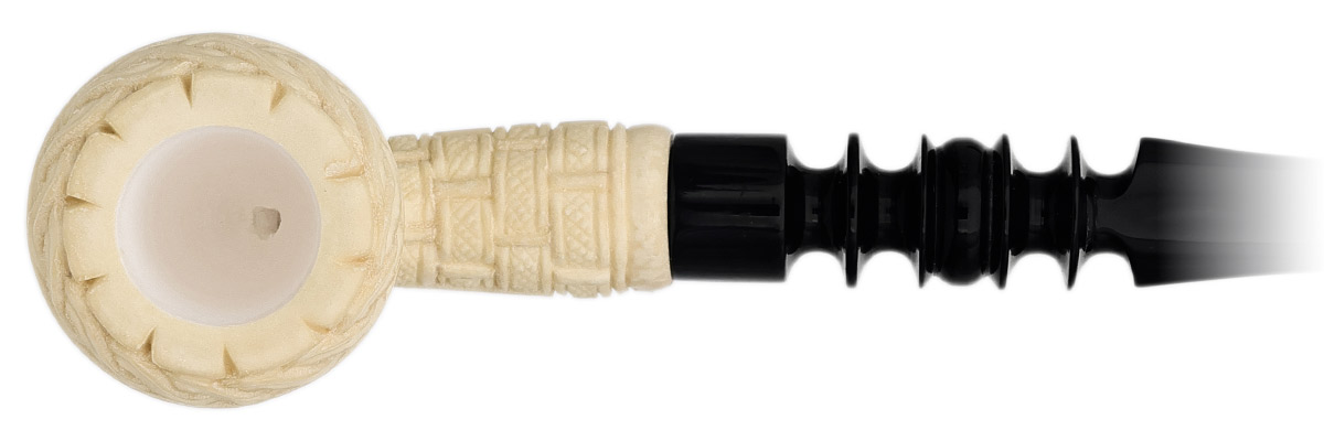 AKB Meerschaum Carved Floral Acorn (Mcinar) (with Case)