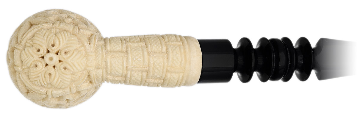 AKB Meerschaum Carved Floral Acorn (Mcinar) (with Case)