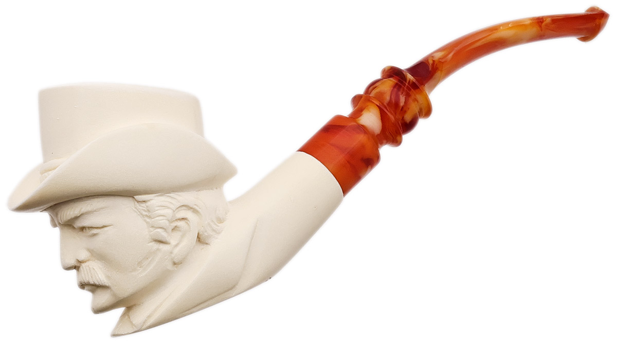 AKB Meerschaum Carved Sherlock Holmes & Watson (with Case)