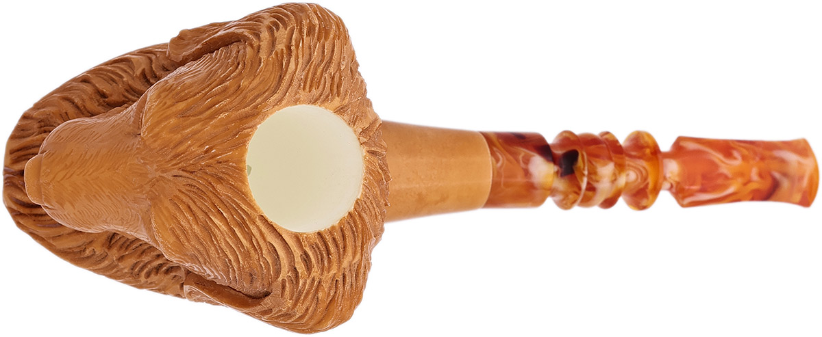 AKB Meerschaum Carved Dog (Kenan) (with Case)