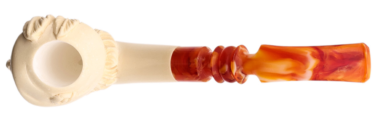 AKB Meerschaum Carved Skull with Beret (with Case)