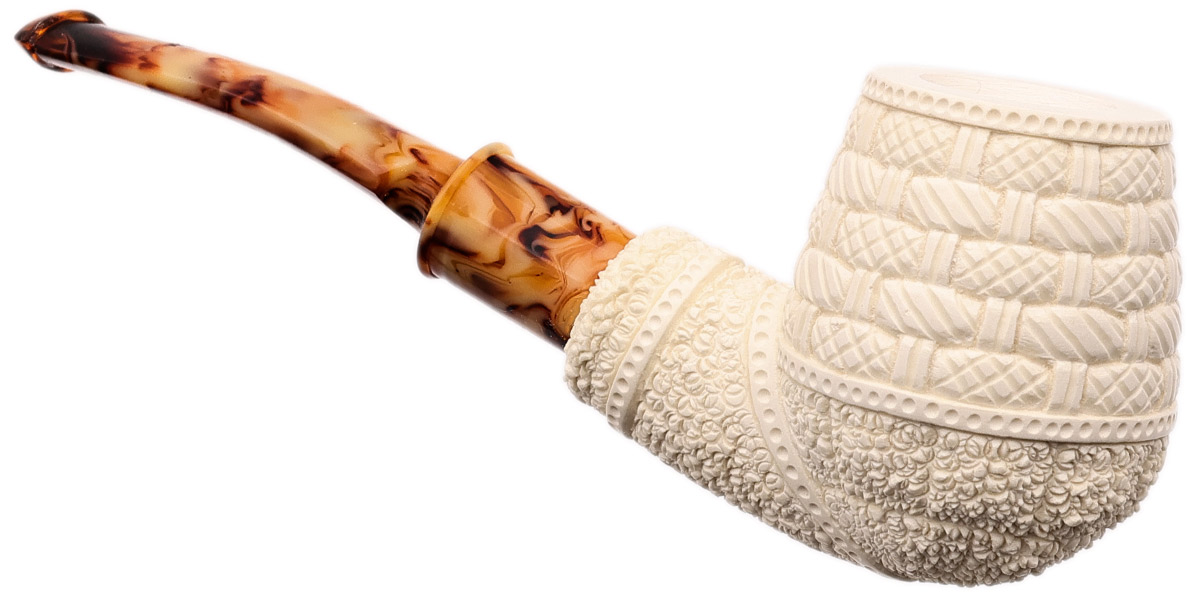 AKB Meerschaum Carved Bent Brandy (with Case)