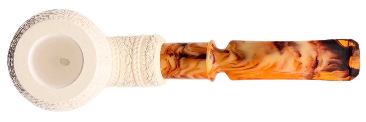 AKB Meerschaum Carved Bent Brandy (with Case)