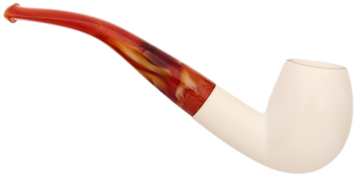AKB Meerschaum Smooth Bent Billiard (with Case)