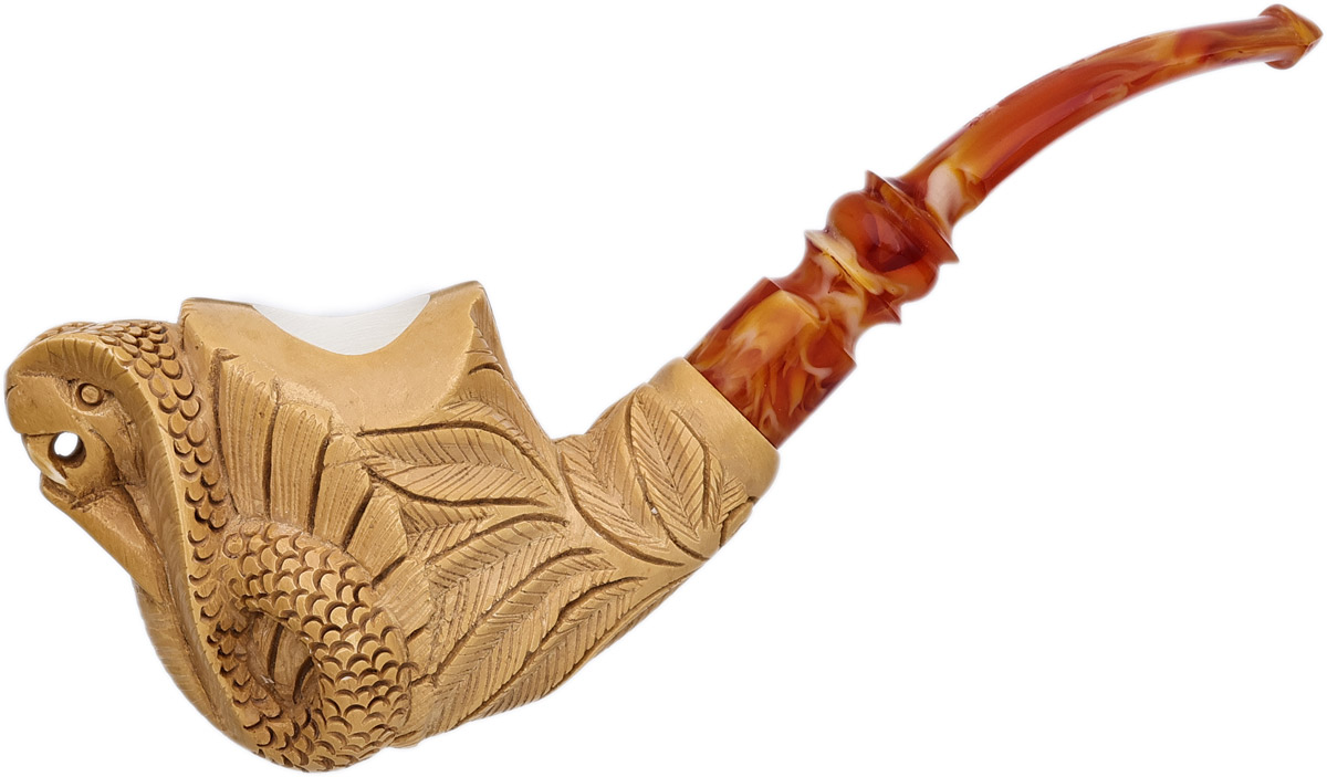 AKB Meerschaum Carved Cobra (with Case)