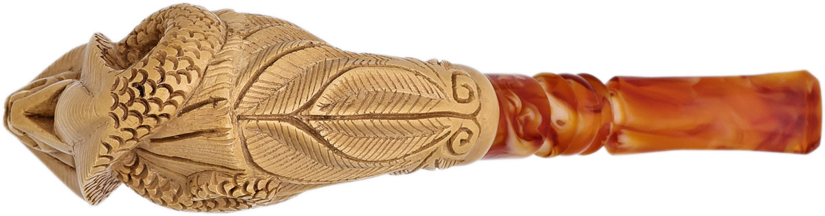 AKB Meerschaum Carved Cobra (with Case)