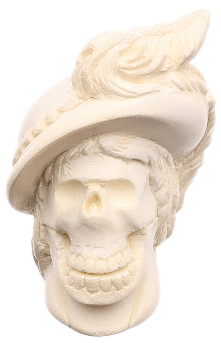 AKB Meerschaum Carved Victorian Skull (with Case)