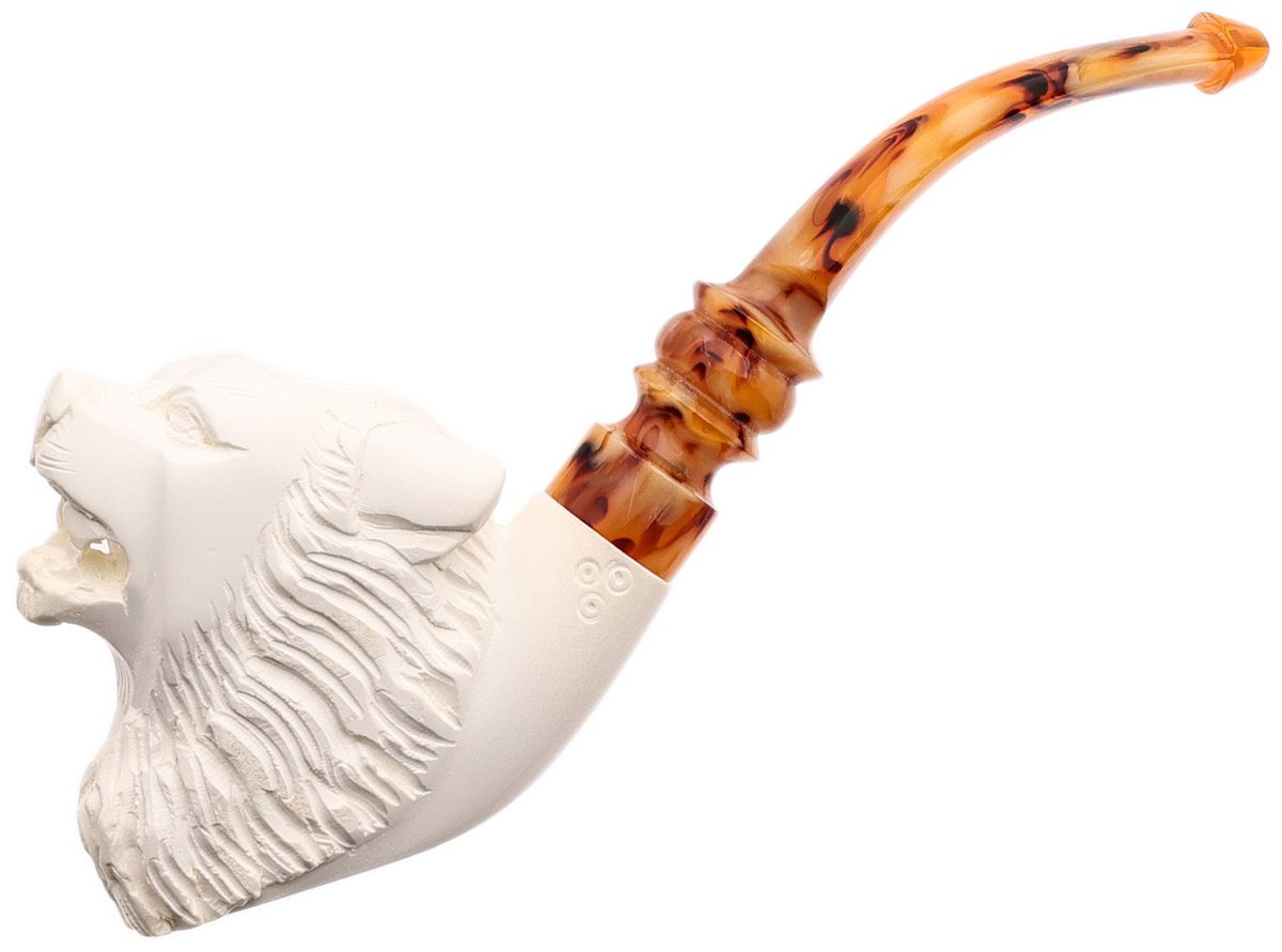 Carved Wolf (with Case) Tobacco Pipe
