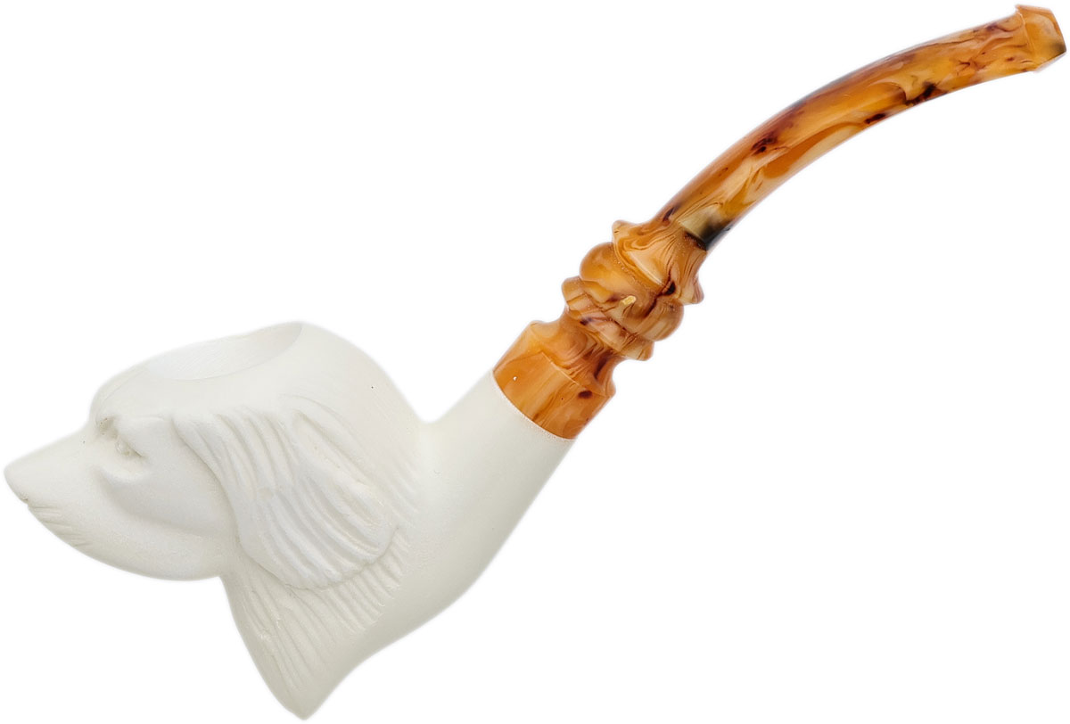 Carved Dog (with Case) Tobacco Pipe