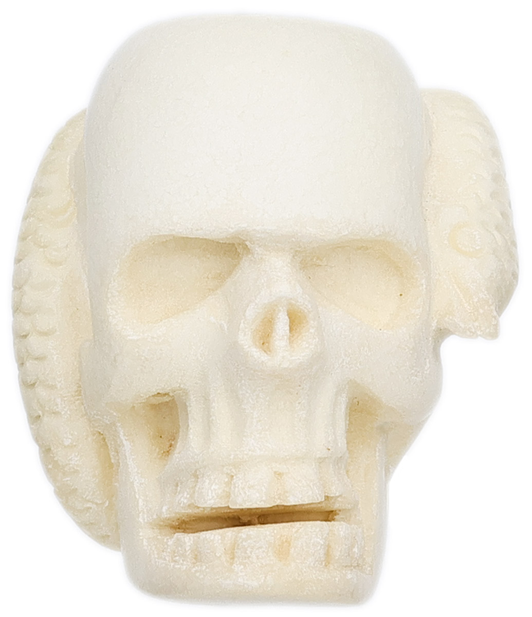 AKB Meerschaum Carved Skull with Snake (with Case)
