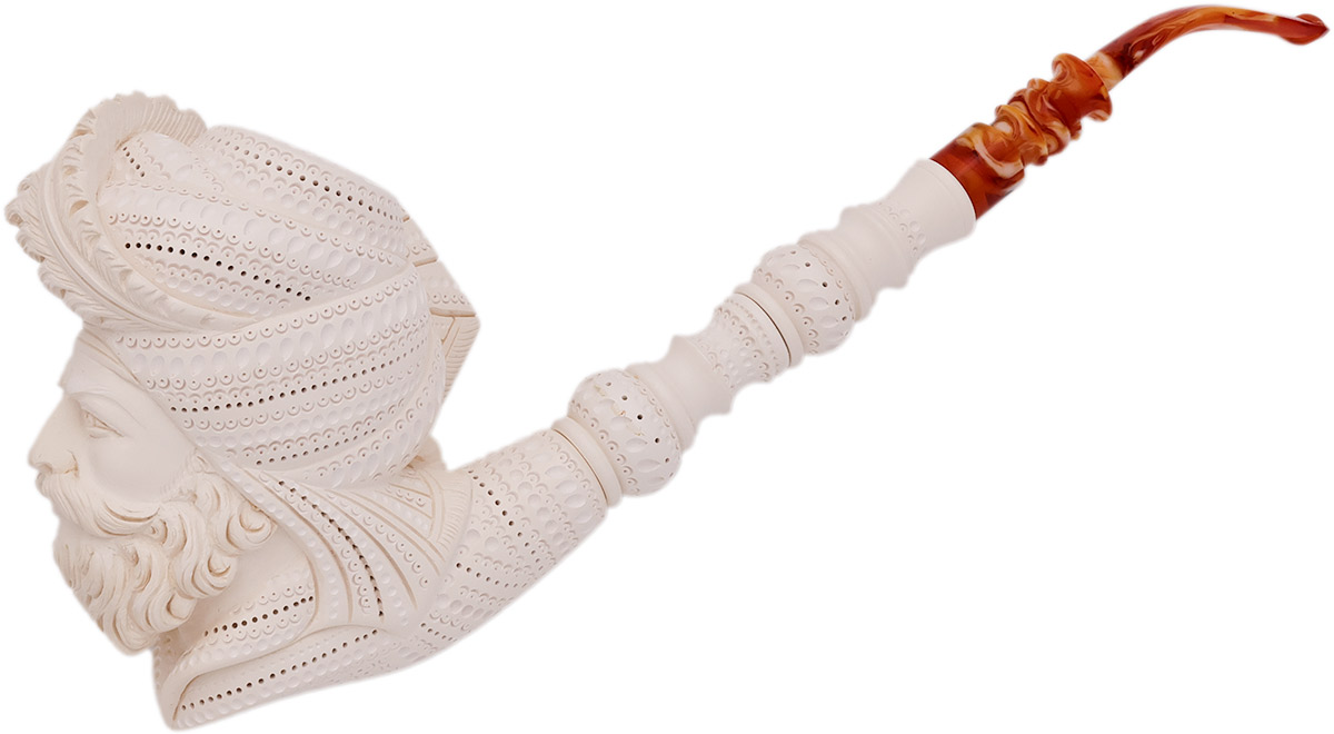 AKB Meerschaum Carved Sultan (with Case)