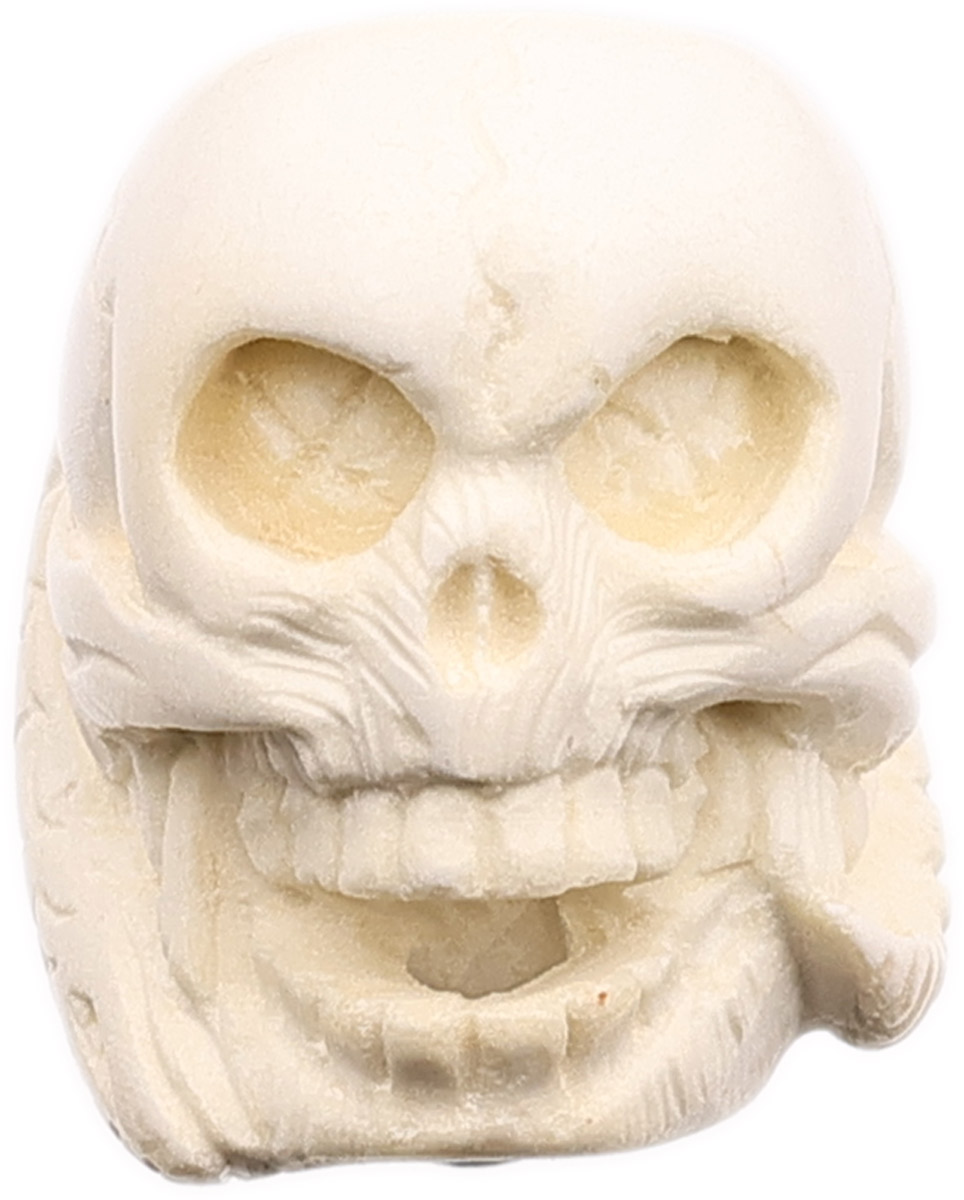 AKB Meerschaum Carved Skull with Snake