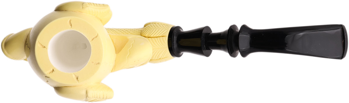 AKB Meerschaum Carved Dragon Claw Holding Carved Egg (With Case)