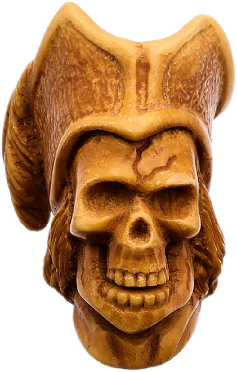 AKB Meerschaum Carved Skull With Hat (Ali) (With Case)